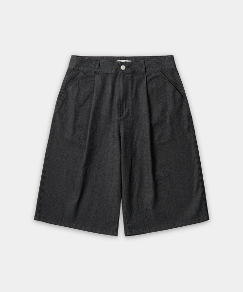 EXCONTAINER(エックスコンテナ)の「ローフェイドバミューダデニムパンツ (WASHED BLACK)(その他パンツ・メンズ・その他・MEDIUM/LARGE/X-LARGE/SMALL)」の2枚目の写真