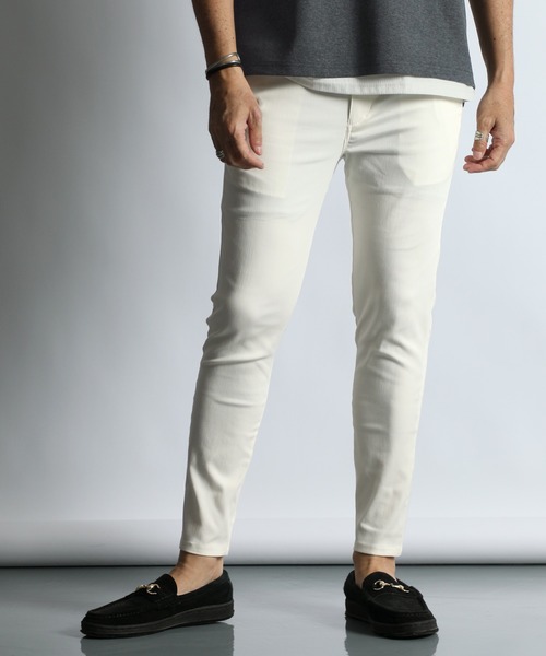 The DUFFER of ST.GEORGE（ザダファーオブセントジョージ）の「「GUM STRETCH CSF」SKINNY EASY CHINO：超伸縮「ガムストレッチ」接触冷感 スキニー イージーチノパン（チノパンツ・メンズ・ホワイト/ライトグレー/ブラック/アイボリー/ネイビー・X-LARGE/LARGE/MEDIUM/SMALL）」の7枚目の写真