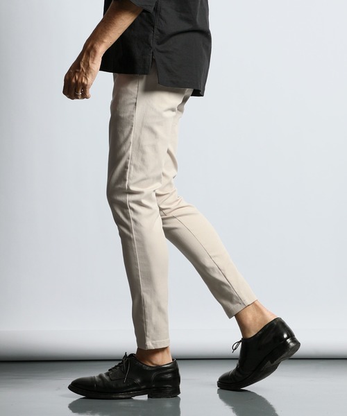 The DUFFER of ST.GEORGE（ザダファーオブセントジョージ）の「「GUM STRETCH CSF」SKINNY EASY CHINO：超伸縮「ガムストレッチ」接触冷感 スキニー イージーチノパン（チノパンツ・メンズ・ホワイト/ライトグレー/ブラック/アイボリー/ネイビー・X-LARGE/LARGE/MEDIUM/SMALL）」の17枚目の写真