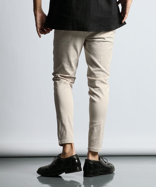 The DUFFER of ST.GEORGE（ザダファーオブセントジョージ）の「「GUM STRETCH CSF」SKINNY EASY CHINO：超伸縮「ガムストレッチ」接触冷感 スキニー イージーチノパン（チノパンツ・メンズ・ホワイト/ライトグレー/ブラック/アイボリー/ネイビー・X-LARGE/LARGE/MEDIUM/SMALL）」の18枚目の写真