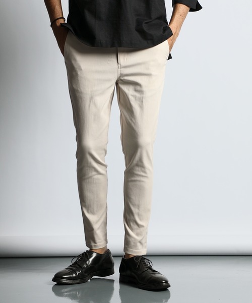 The DUFFER of ST.GEORGE（ザダファーオブセントジョージ）の「「GUM STRETCH CSF」SKINNY EASY CHINO：超伸縮「ガムストレッチ」接触冷感 スキニー イージーチノパン（チノパンツ・メンズ・ホワイト/ライトグレー/ブラック/アイボリー/ネイビー・X-LARGE/LARGE/MEDIUM/SMALL）」の9枚目の写真