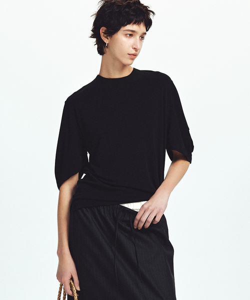 plage(プラージュ)の「NEPLA. / ネプラ SLIT SLEEVE TEEシャツ(Tシャツ/カットソー・レディース・ブラウン/ブラック・FREE)」の2枚目の写真