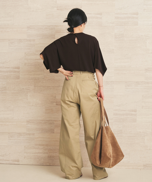 plage(プラージュ)の「NEPLA. / ネプラ SLIT SLEEVE TEEシャツ(Tシャツ/カットソー・レディース・ブラウン/ブラック・FREE)」の5枚目の写真