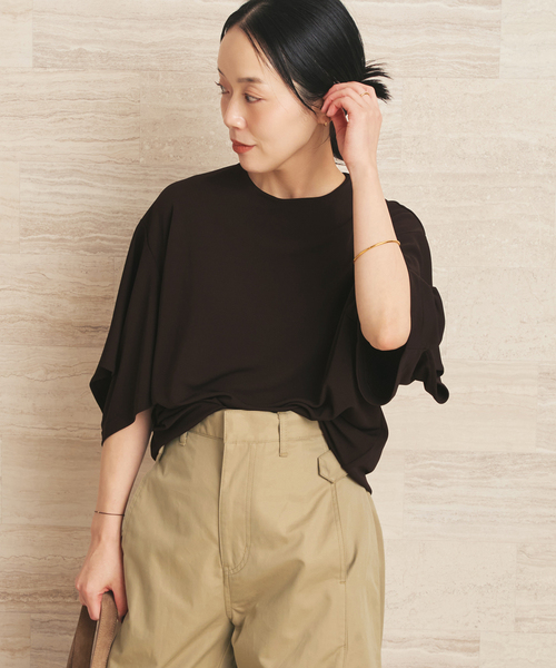 plage(プラージュ)の「NEPLA. / ネプラ SLIT SLEEVE TEEシャツ(Tシャツ/カットソー・レディース・ブラウン/ブラック・FREE)」の6枚目の写真