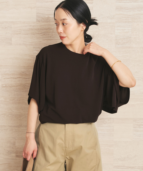 plage(プラージュ)の「NEPLA. / ネプラ SLIT SLEEVE TEEシャツ(Tシャツ/カットソー・レディース・ブラウン/ブラック・FREE)」の7枚目の写真