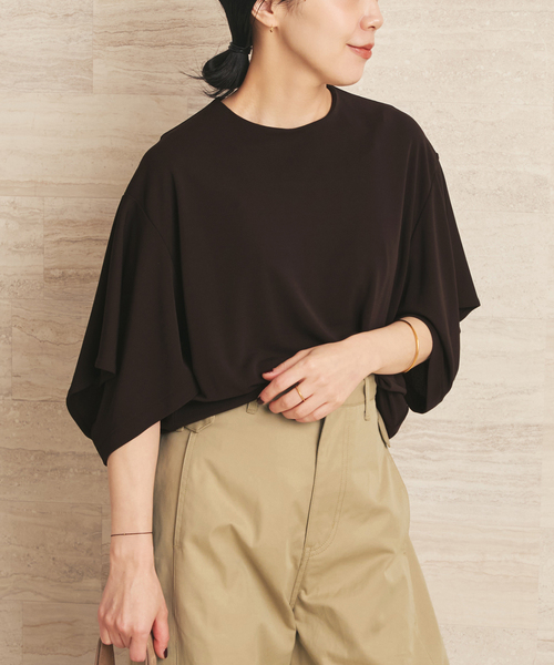 plage(プラージュ)の「NEPLA. / ネプラ SLIT SLEEVE TEEシャツ(Tシャツ/カットソー・レディース・ブラウン/ブラック・FREE)」の9枚目の写真