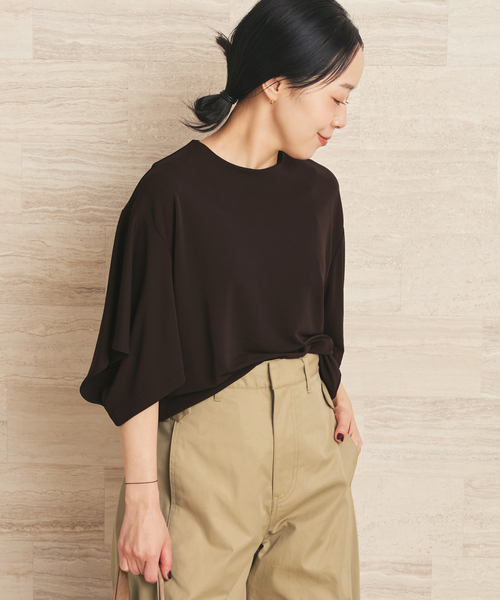 plage(プラージュ)の「NEPLA. / ネプラ SLIT SLEEVE TEEシャツ(Tシャツ/カットソー・レディース・ブラウン/ブラック・FREE)」の10枚目の写真