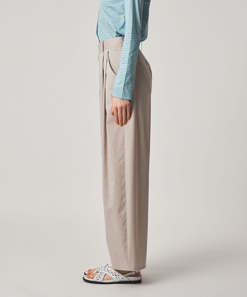 Steven Alan（スティーブンアラン）の「＜Steven Alan＞TC タフタ タック トラウザーズ（スラックス・レディース・ブラック/ベージュ・M/S）」の8枚目の写真