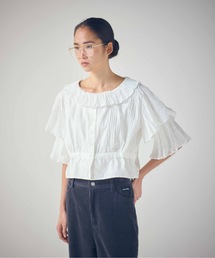 SEA | VINTAGE コットン JANE フリルブラウス(シャツ/ブラウス)