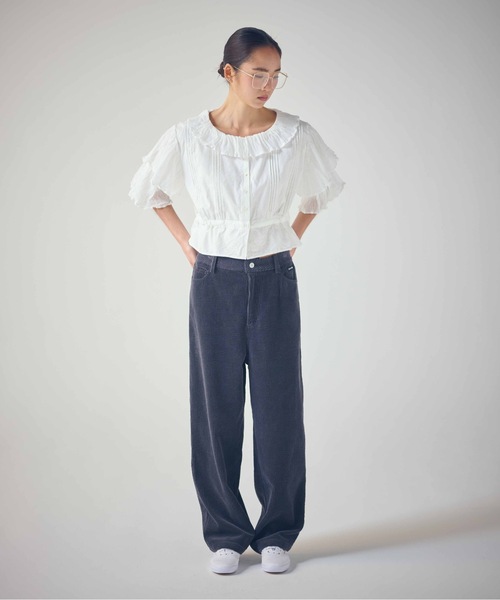 SEA（シー）の「VINTAGE コットン JANE フリルブラウス（シャツ/ブラウス・レディース・ホワイト・ONE SIZE）」の2枚目の写真