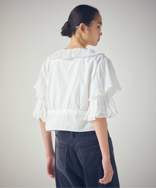 SEA（シー）の「VINTAGE コットン JANE フリルブラウス（シャツ/ブラウス・レディース・ホワイト・ONE SIZE）」の3枚目の写真