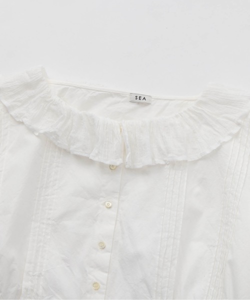 SEA（シー）の「VINTAGE コットン JANE フリルブラウス（シャツ/ブラウス・レディース・ホワイト・ONE SIZE）」の12枚目の写真