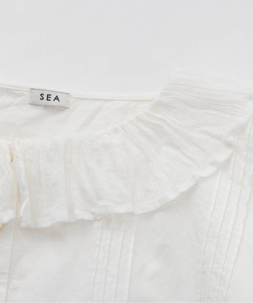 SEA（シー）の「VINTAGE コットン JANE フリルブラウス（シャツ/ブラウス・レディース・ホワイト・ONE SIZE）」の13枚目の写真