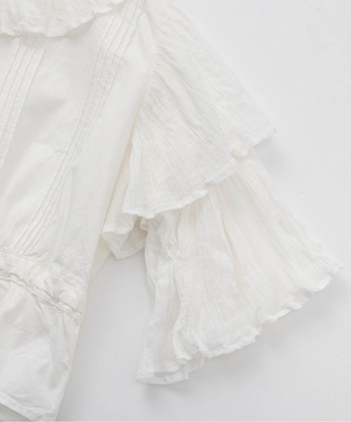 SEA（シー）の「VINTAGE コットン JANE フリルブラウス（シャツ/ブラウス・レディース・ホワイト・ONE SIZE）」の14枚目の写真
