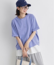 Right-on | 【HONEYSUCKLE ROSE】【サマスウェ】ヘンリードルマンプルオーバー (体型カバー / ラグランスリーブ / 軽やかスウェット / 大人カジュアル)(その他トップス)