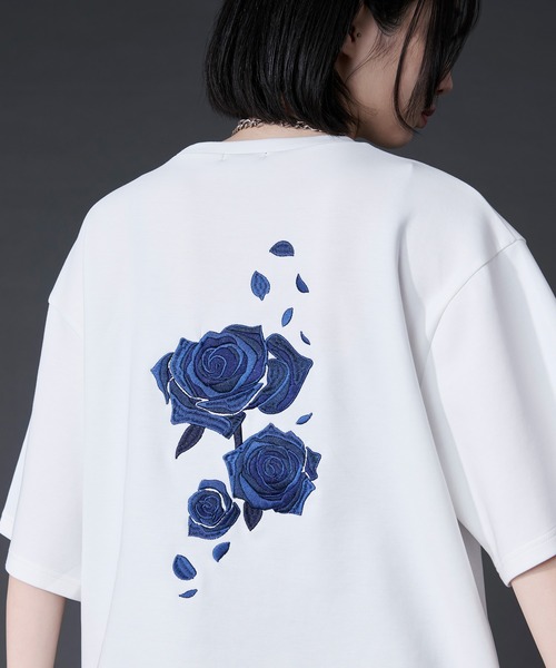 CHONO(チョノ) 半袖カットソー サイズF レディース - 黒 刺繍/フラワー(花) 楽天市場】お花の刺繍がゴージャスなトップス☆ 大きいサイズ