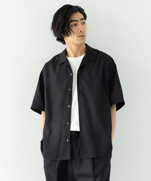 CRAFT STANDARD BOUTIQUE（クラフトスタンダードブティック）の「半袖リネン混セットアップ（セットアップ・メンズ・ベージュ/ブラック・L/M）」の6枚目の写真