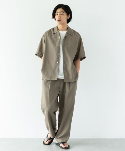 CRAFT STANDARD BOUTIQUE（クラフトスタンダードブティック）の「半袖リネン混セットアップ（セットアップ・メンズ・ベージュ/ブラック・L/M）」の10枚目の写真