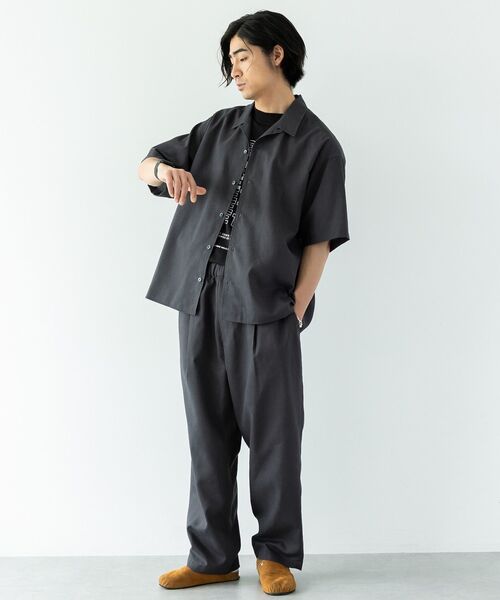 CRAFT STANDARD BOUTIQUE（クラフトスタンダードブティック）の「半袖リネン混セットアップ（セットアップ・メンズ・ベージュ/ブラック・L/M）」の17枚目の写真