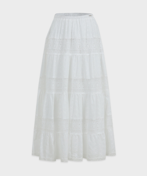 MICANE(ミケーネ)の「レアレースロングスカート(スカート・レディース・アイボリー・SMALL/MEDIUM/LARGE/X-LARGE)」の8枚目の写真