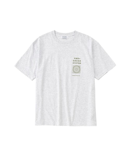 POET MEETS DUBWISE(ポエットミーツダブワイズ)の「POET MEETS DUBWISE/ポエトミーツダブワイズ PMD+SOUND SYSTEM T-Shirt(Tシャツ/カットソー・メンズ・ホワイト/グレー・XL/L/M)」の1枚目の写真
