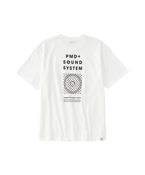 POET MEETS DUBWISE(ポエットミーツダブワイズ)の「POET MEETS DUBWISE/ポエトミーツダブワイズ PMD+SOUND SYSTEM T-Shirt(Tシャツ/カットソー・メンズ・ホワイト/グレー・XL/L/M)」の4枚目の写真