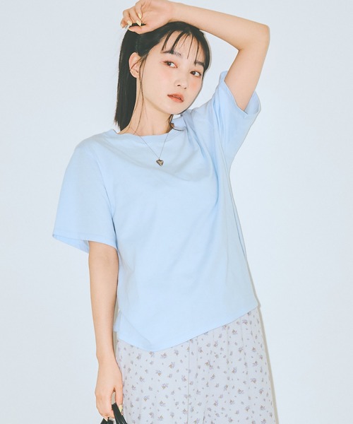 COLORME（カラーミー）の「【AKB48 伊藤百花 着用】バックリボン刺繍Ｔシャツ（Tシャツ/カットソー・レディース・ホワイト/ライトブルー・FREE）」の3枚目の写真