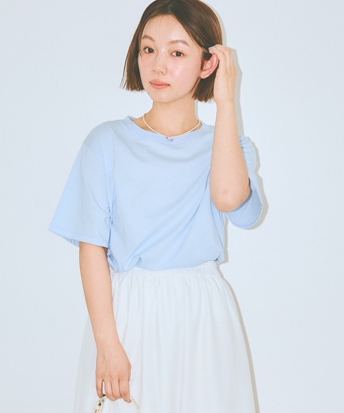 COLORME（カラーミー）の「【AKB48 伊藤百花 着用】バックリボン刺繍Ｔシャツ（Tシャツ/カットソー・レディース・ホワイト/ライトブルー・FREE）」の14枚目の写真