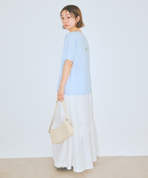 COLORME（カラーミー）の「【AKB48 伊藤百花 着用】バックリボン刺繍Ｔシャツ（Tシャツ/カットソー・レディース・ホワイト/ライトブルー・FREE）」の20枚目の写真