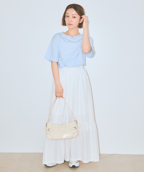 COLORME（カラーミー）の「【AKB48 伊藤百花 着用】バックリボン刺繍Ｔシャツ（Tシャツ/カットソー・レディース・ホワイト/ライトブルー・FREE）」の22枚目の写真