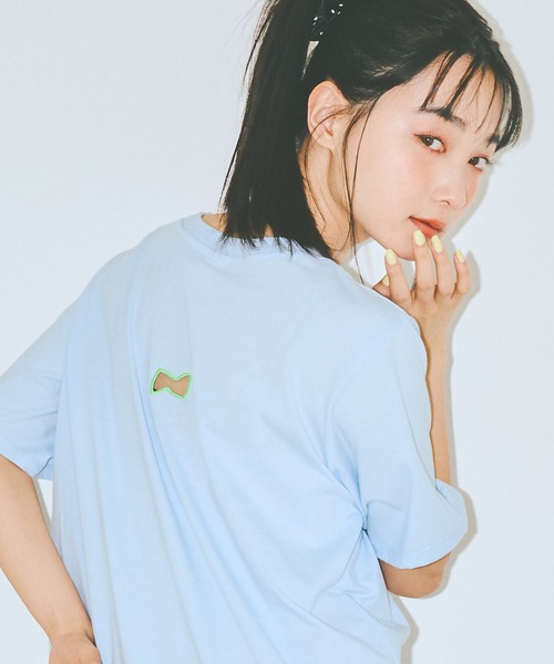 COLORME（カラーミー）の「【AKB48 伊藤百花 着用】バックリボン刺繍Ｔシャツ（Tシャツ/カットソー・レディース・ホワイト/ライトブルー・FREE）」の8枚目の写真