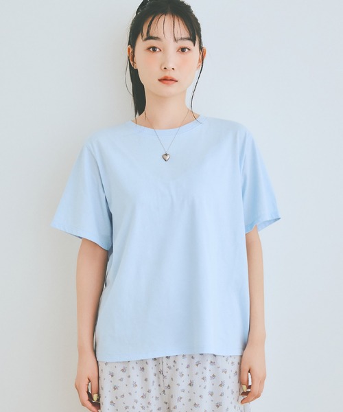 COLORME（カラーミー）の「【AKB48 伊藤百花 着用】バックリボン刺繍Ｔシャツ（Tシャツ/カットソー・レディース・ホワイト/ライトブルー・FREE）」の7枚目の写真