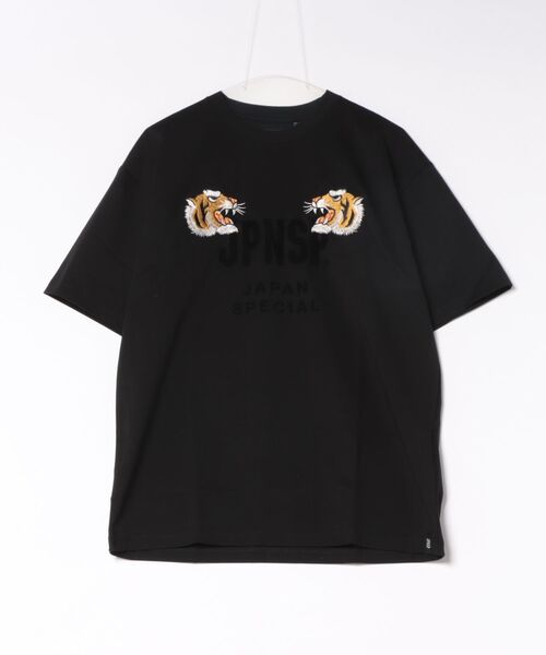 TAION(タイオン)の「【TAION】 JPNSP ノンダウン ジャパンスペシャル フロント虎刺繍 Tシャツ(Tシャツ/カットソー・メンズ・ホワイト系1/オリーブ/カーキ/ブラック・3/2)」の3枚目の写真