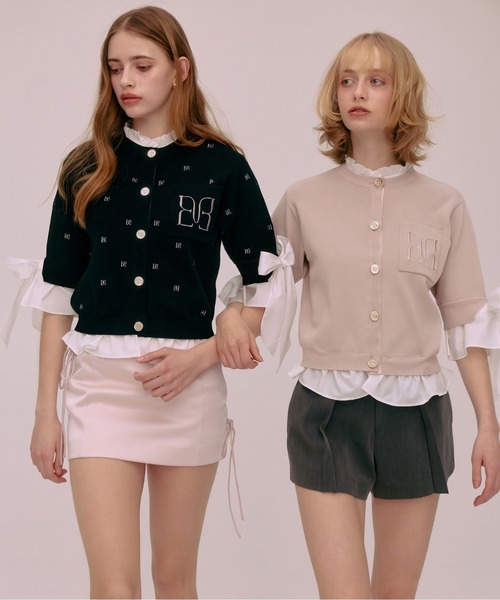 EIMY ISTOIRE(エイミーイストワール)の「PAPILLON EMBROIDERY ATTACHED CARDIGAN(カーディガン/ボレロ・レディース・グレー/ブラック・F)」の11枚目の写真