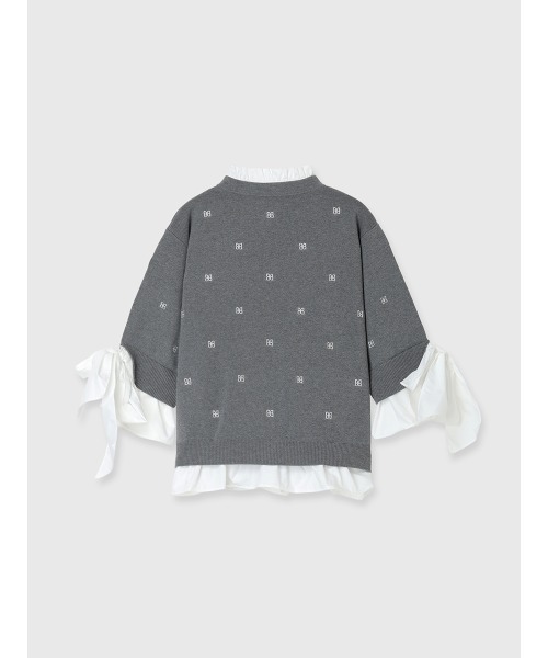 EIMY ISTOIRE(エイミーイストワール)の「PAPILLON EMBROIDERY ATTACHED CARDIGAN(カーディガン/ボレロ・レディース・グレー/ブラック・F)」の14枚目の写真