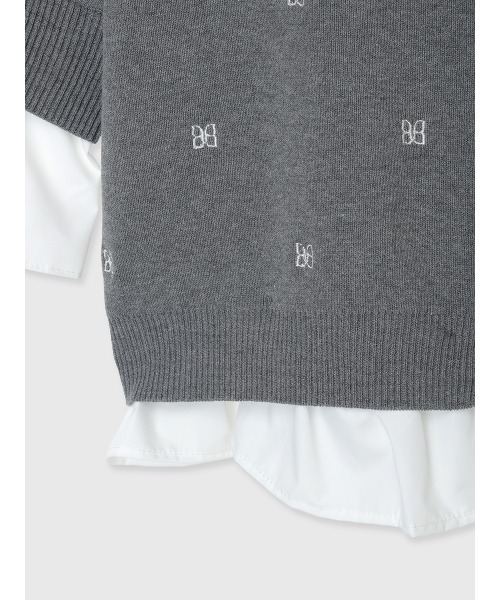 EIMY ISTOIRE(エイミーイストワール)の「PAPILLON EMBROIDERY ATTACHED CARDIGAN(カーディガン/ボレロ・レディース・グレー/ブラック・F)」の17枚目の写真