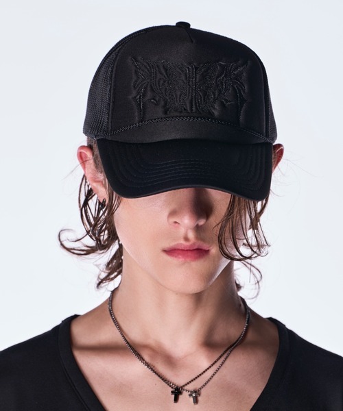 kiryuyrik（キリュウキリュウ）の「kiryuyrik/キリュウキリュウ/Mesh Cap（キャップ・メンズ・ブラック×ホワイト/ブラック×ブラック/ホワイト×ブラック・2/1）」の3枚目の写真
