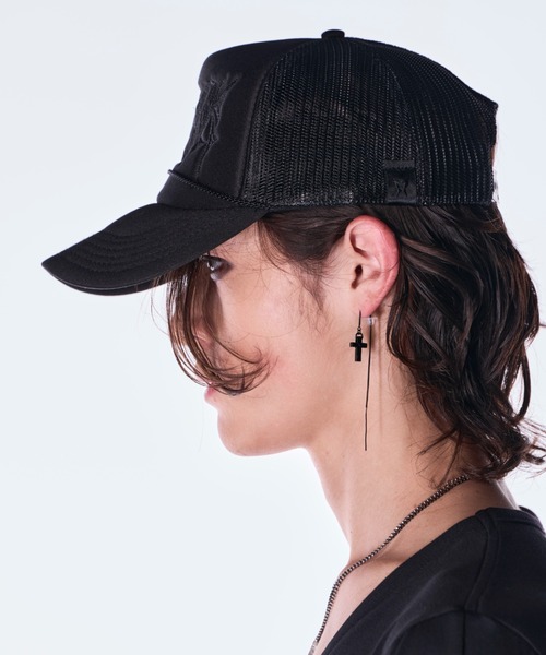 kiryuyrik（キリュウキリュウ）の「kiryuyrik/キリュウキリュウ/Mesh Cap（キャップ・メンズ・ブラック×ホワイト/ブラック×ブラック/ホワイト×ブラック・2/1）」の12枚目の写真
