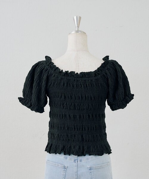continuer de NICE CLAUP(コンティニューデナイスクラップ)の「ドロストクシュクシュカットTOPS(シャツ/ブラウス・レディース・オフホワイト/ブラック/レッド/その他11・FREE)」の15枚目の写真