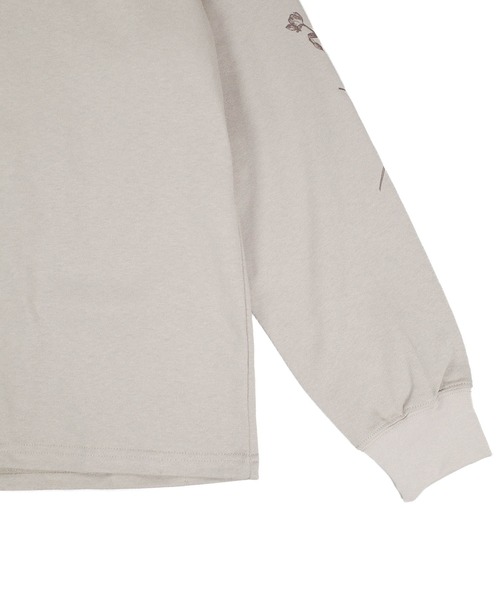 ONEXONE(ワンフォーワン)の「【ONEXONE/ワンフォーワン】PEACE LONG SLEEVE T-SHIRTS(Tシャツ/カットソー・メンズ・グレイッシュベージュ/ブラック・MEDIUM/LARGE)」の12枚目の写真