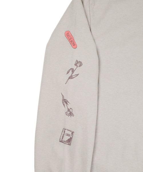 ONEXONE(ワンフォーワン)の「【ONEXONE/ワンフォーワン】PEACE LONG SLEEVE T-SHIRTS(Tシャツ/カットソー・メンズ・グレイッシュベージュ/ブラック・MEDIUM/LARGE)」の10枚目の写真