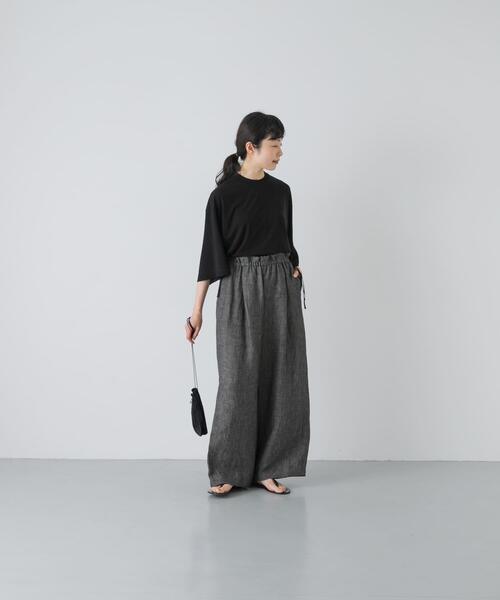 かぐれ(カグレ)の「ウエストギャザーリネンパンツ(その他パンツ・レディース・ブラック/ナチュラル/ライトベージュ・FREE)」の19枚目の写真
