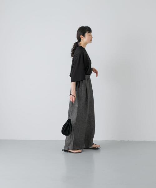 かぐれ(カグレ)の「ウエストギャザーリネンパンツ(その他パンツ・レディース・ブラック/ナチュラル/ライトベージュ・FREE)」の20枚目の写真