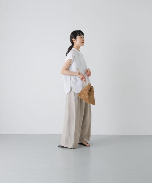 かぐれ(カグレ)の「ウエストギャザーリネンパンツ(その他パンツ・レディース・ブラック/ナチュラル/ライトベージュ・FREE)」の7枚目の写真