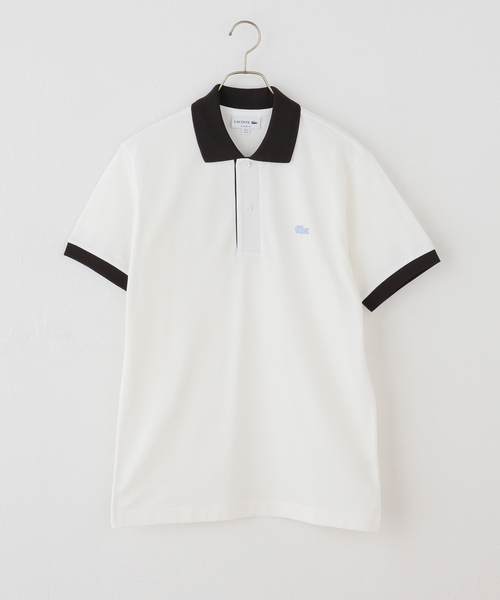 LACOSTE(ラコステ)の「【LACOSTE/ラコステ】ポロTEEシャツ(ポロシャツ・レディース・ネイビー/オレンジ・3)」の1枚目の写真