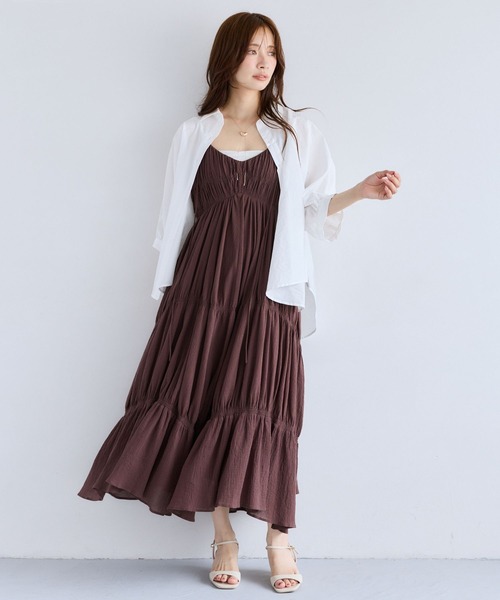 mysty woman(ミスティウーマン)の「バックボリュームシャツ半袖 1046996(シャツ/ブラウス・レディース・サックスブルー/オフホワイト・FREE)」の7枚目の写真