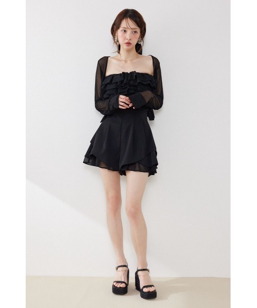 rienda(リエンダ)の「ビジューボタンシアーカーディガン 夏服(カーディガン/ボレロ・レディース・ライトベージュ/ピンク/ホワイト/ブラック・FREE)」の16枚目の写真