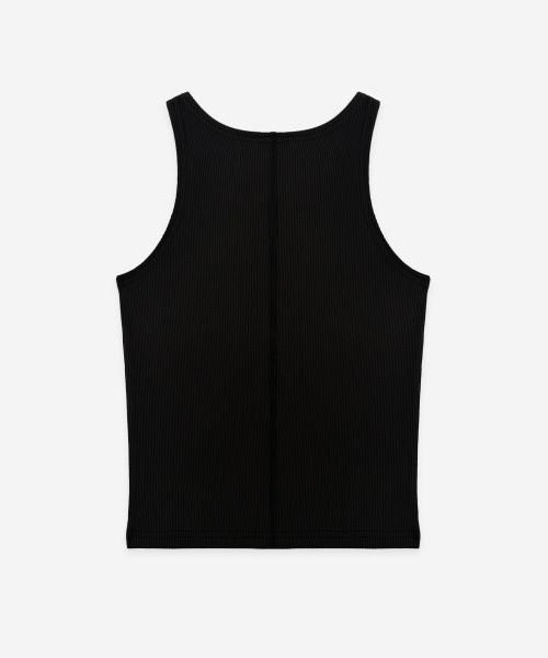 DEVIWEAR(デヴィウェア)の「ミニリップホルタースリーブレス DEVI-TS0058-ブラック(Tシャツ/カットソー・レディース・ブラック・SMALL/MEDIUM)」の2枚目の写真