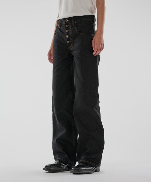 WISH FOR EVER(ウィッシュフォーエバー)の「COOL TOUCH BUTTON FLY DENIM/クールタッチボタンフライデニム(デニムパンツ・メンズ・ブラック・SMALL/MEDIUM/LARGE)」の7枚目の写真