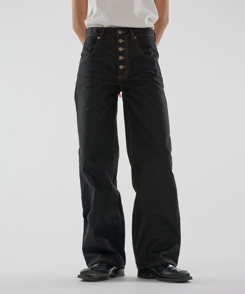 WISH FOR EVER(ウィッシュフォーエバー)の「COOL TOUCH BUTTON FLY DENIM/クールタッチボタンフライデニム(デニムパンツ・メンズ・ブラック・SMALL/MEDIUM/LARGE)」の10枚目の写真
